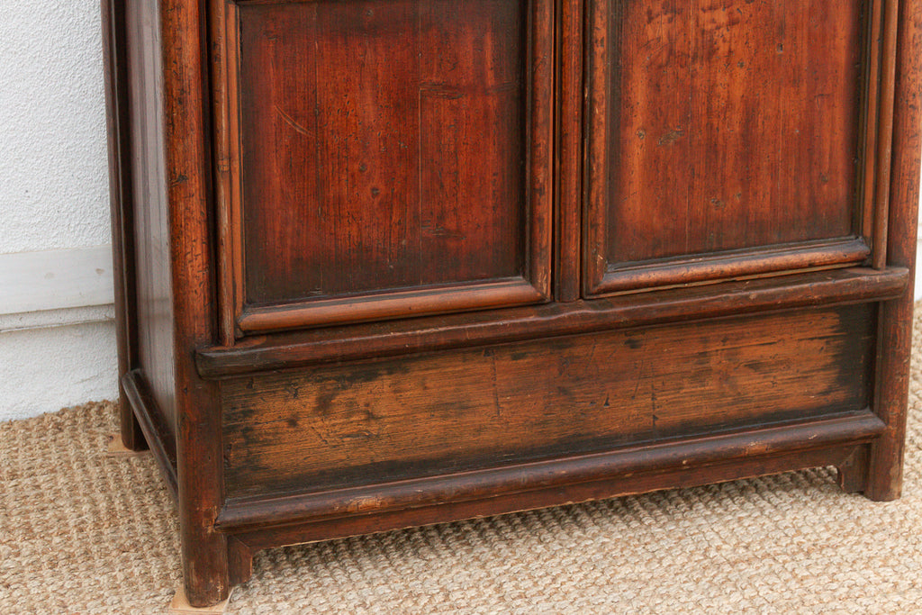 Tall Antique Chinese Lattice Noodle Cabinet