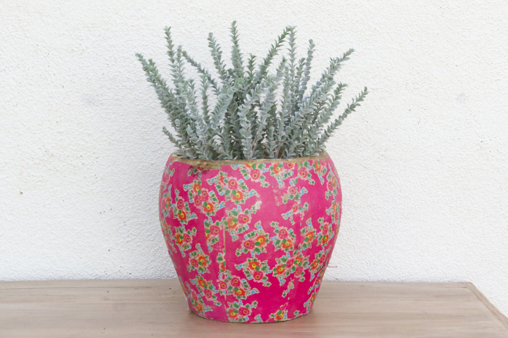 Pink Garden Mongolian Vintage Basket