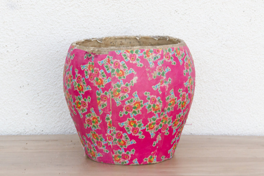 Pink Garden Mongolian Vintage Basket