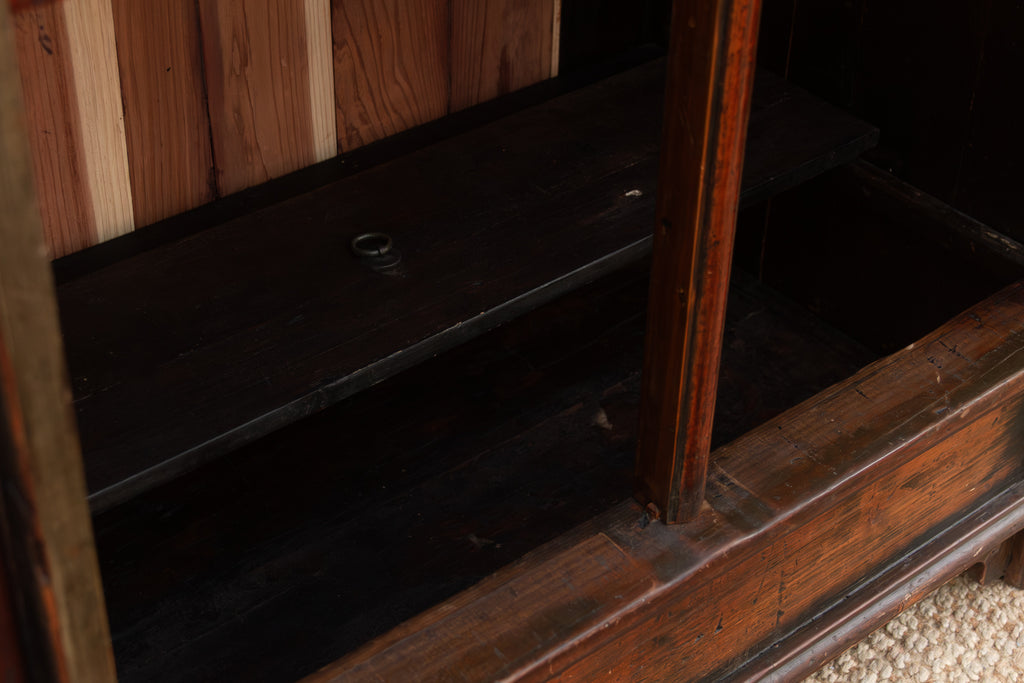 Tall Antique Chinese Lattice Noodle Cabinet