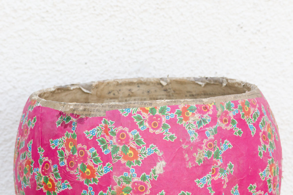 Pink Garden Mongolian Vintage Basket