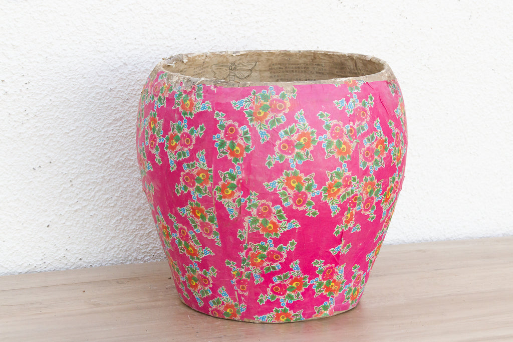 Pink Garden Mongolian Vintage Basket