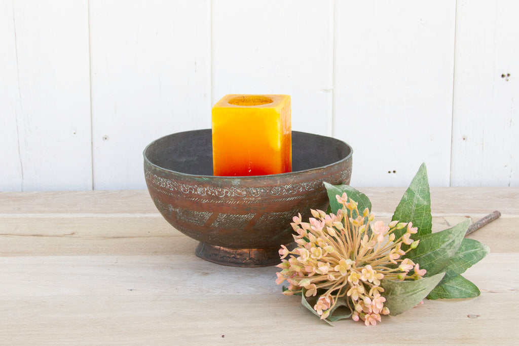 19th Century Indian Copper Bowl