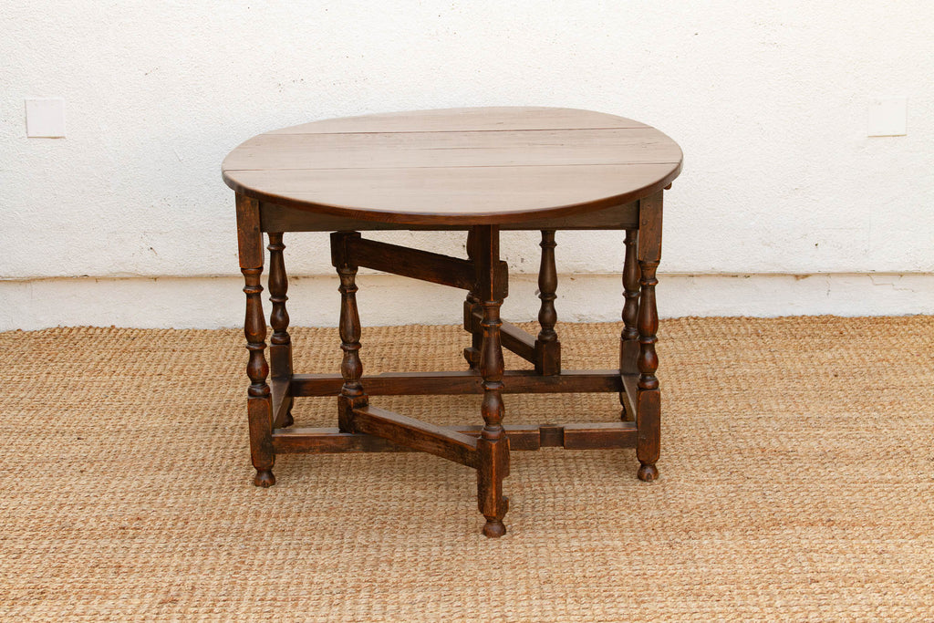 Antique English Oak Gateleg Drop Leaf Table