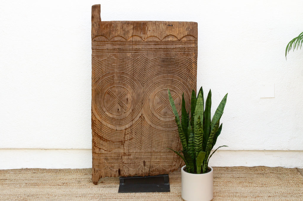 Sub-Saharan Sun Bleached African Antique Door