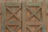 Antique Painted Rajasthani Teak Doors