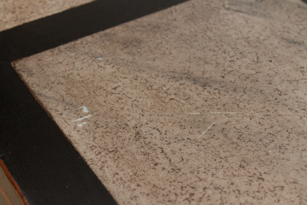 20th Century Black Lacquer Stone Top Console