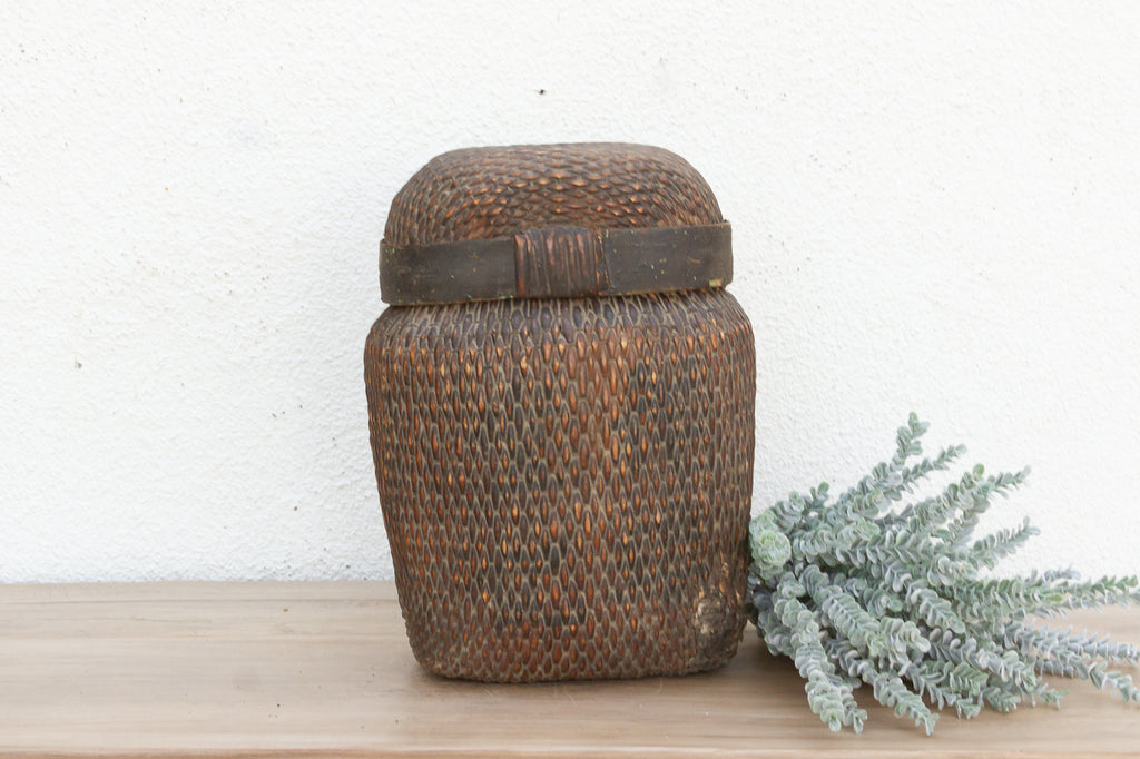 Antique Rustic Charming Woven Basket