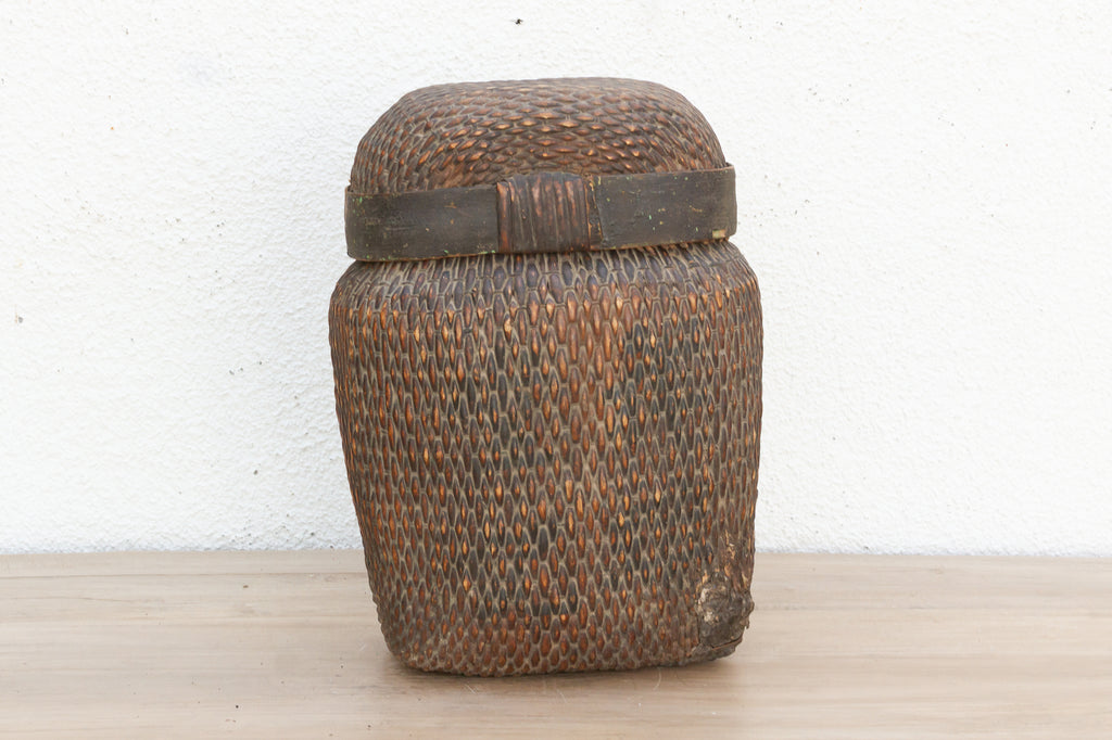 Antique Rustic Charming Woven Basket