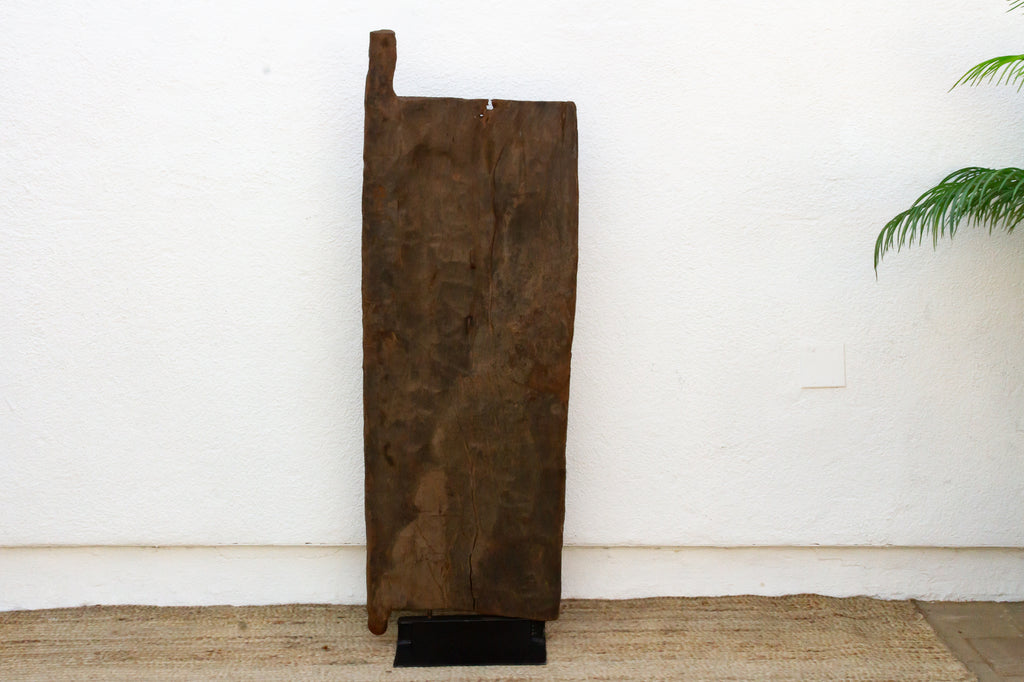Patinated Antique Carved Geometric Door (Trade)