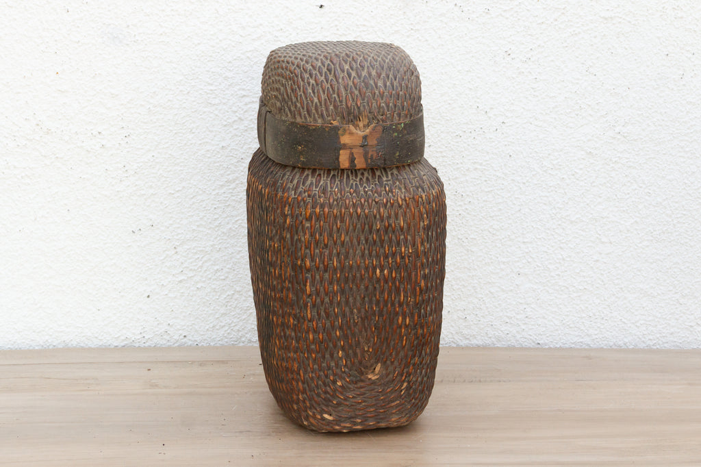 Antique Rustic Charming Woven Basket