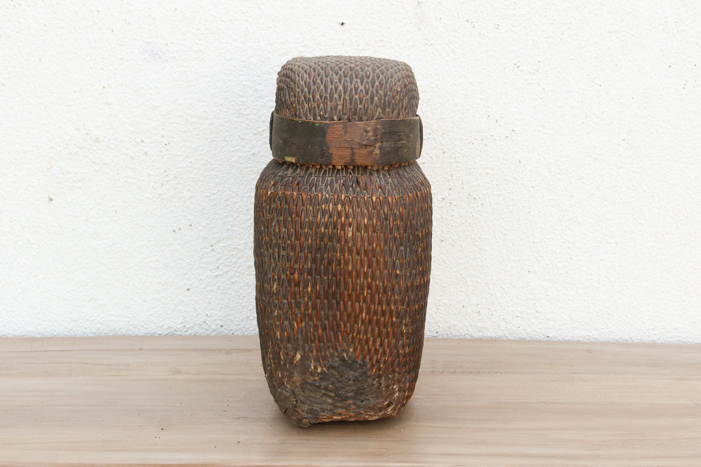 Antique Rustic Charming Woven Basket
