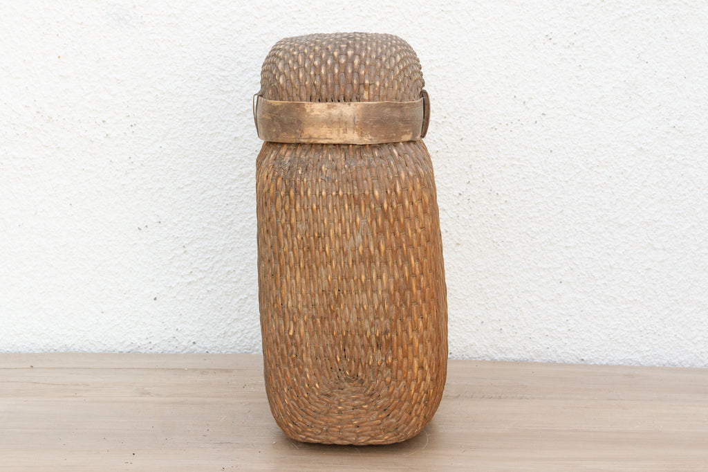 Antique Harvest Basket with Original Lid