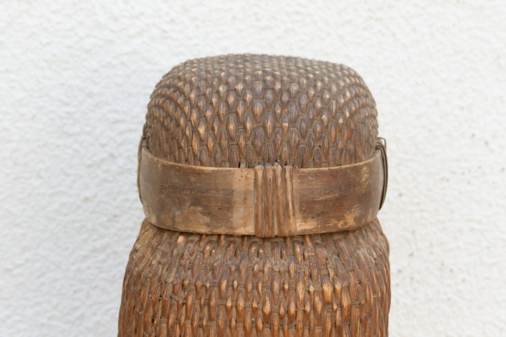 Antique Harvest Basket with Original Lid