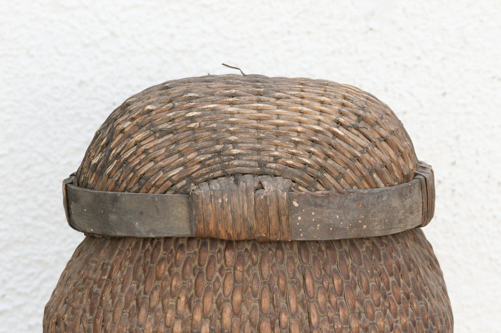 Old Farmhouse Woven Lidded Storage Bin