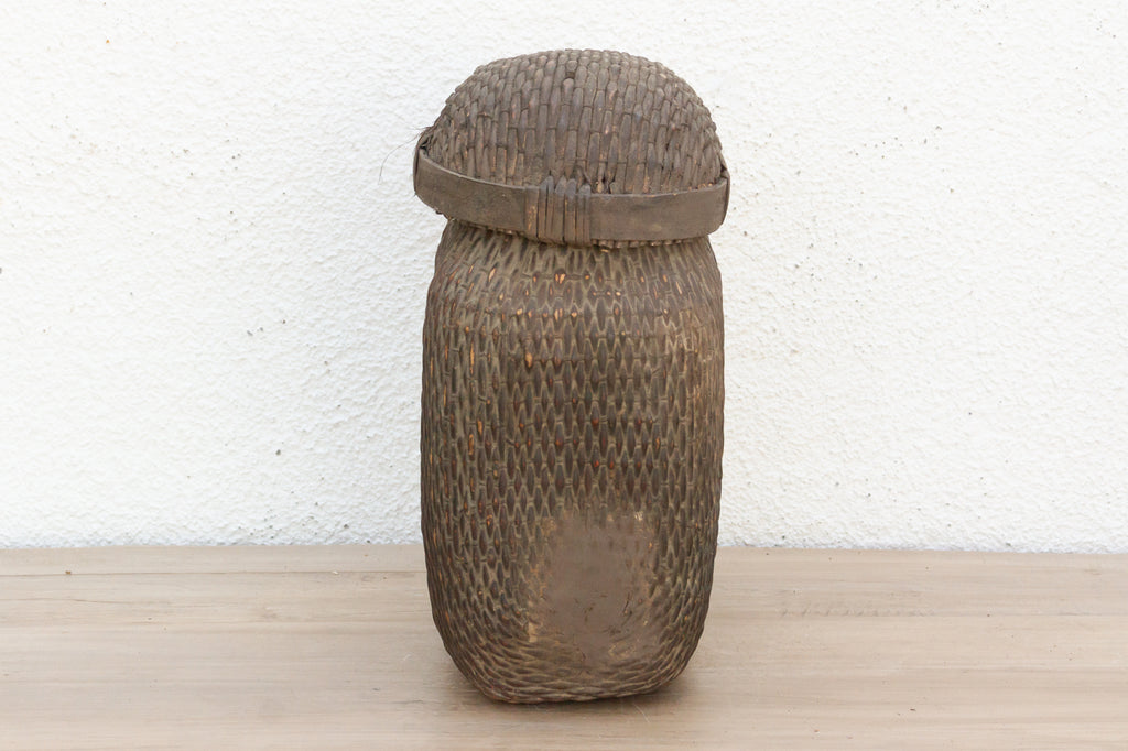 Authentic Storage Basket w/Aged Patina