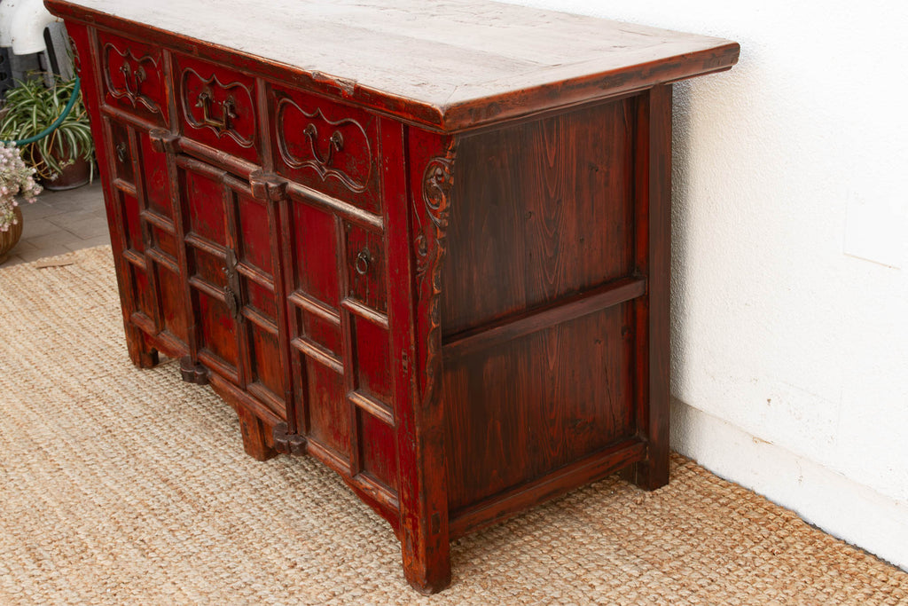 Early 20th Century Painted Butterfly Sideboard (Trade)