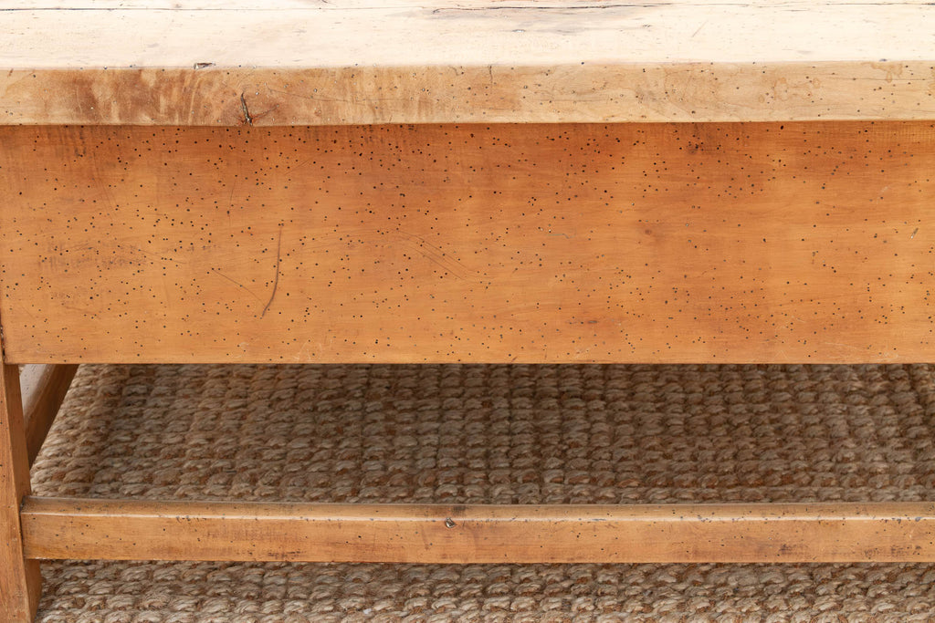 1800's English Sycamore Coffee Table w/ 1 Drawer (Trade)