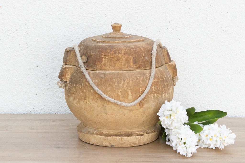 Antique Wooden Nomad Lunch Box