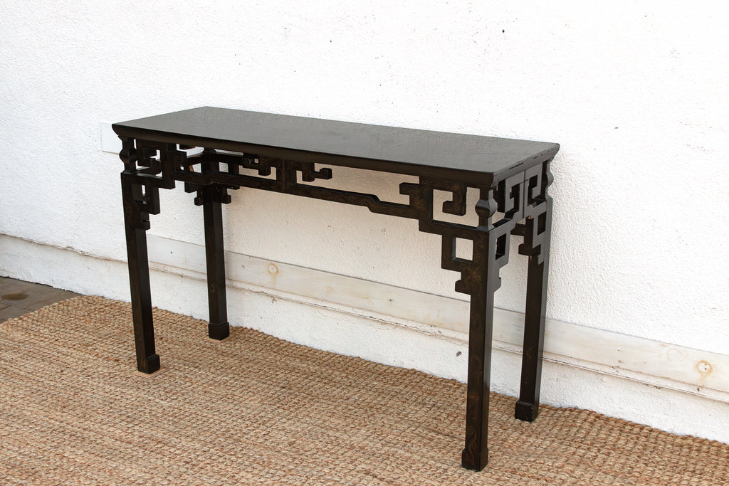 Vintage Black Lacquer Altar Table w/Gold Details (Trade)