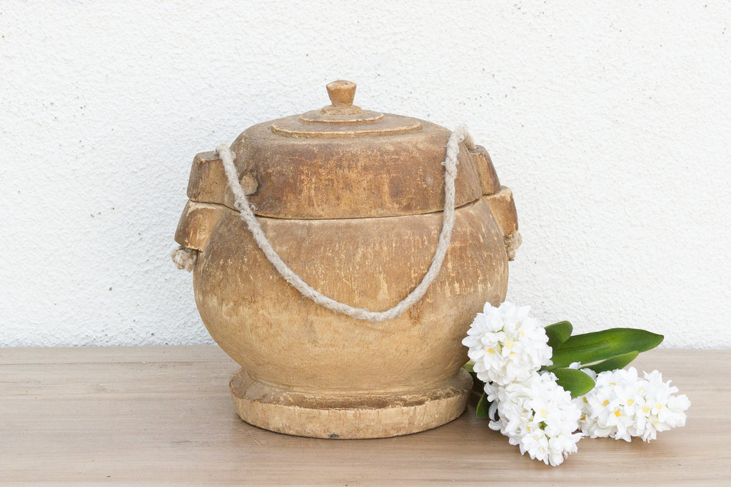 Antique Wooden Nomad Lunch Box