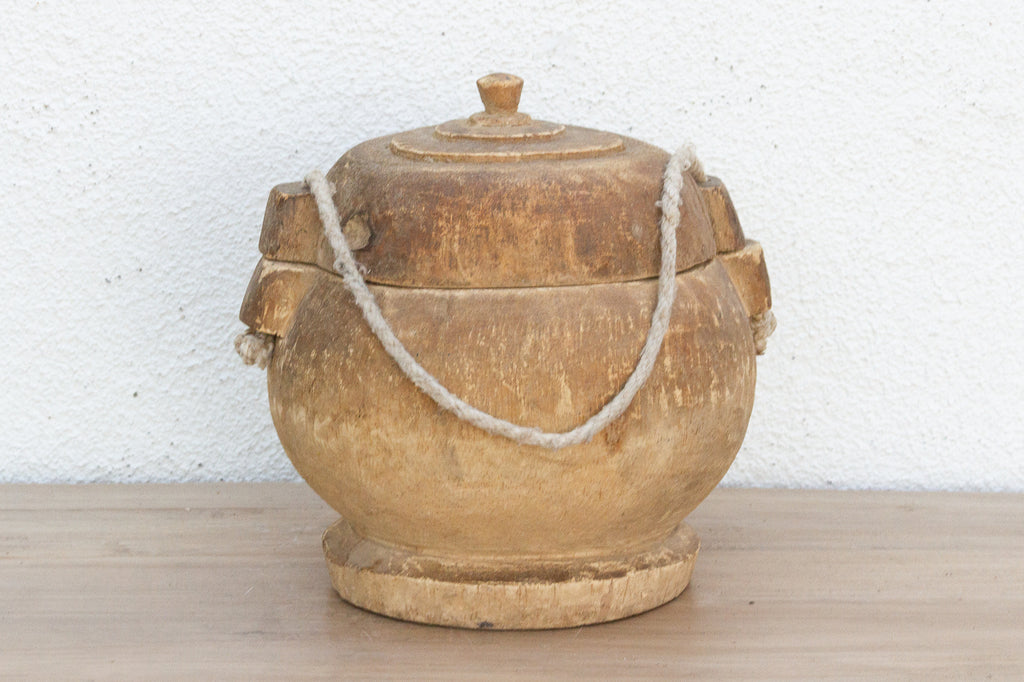 Antique Wooden Nomad Lunch Box