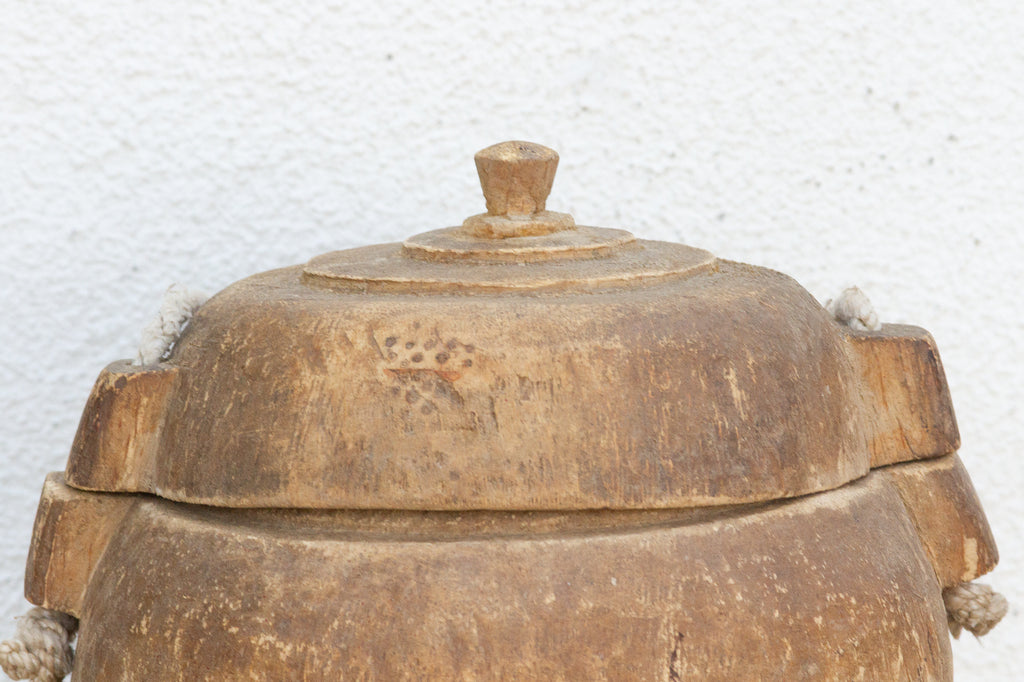 Antique Wooden Nomad Lunch Box