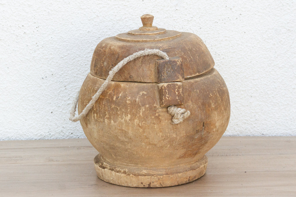 Antique Wooden Nomad Lunch Box