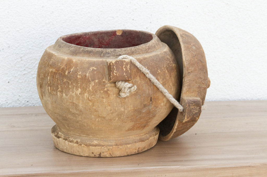 Antique Wooden Nomad Lunch Box