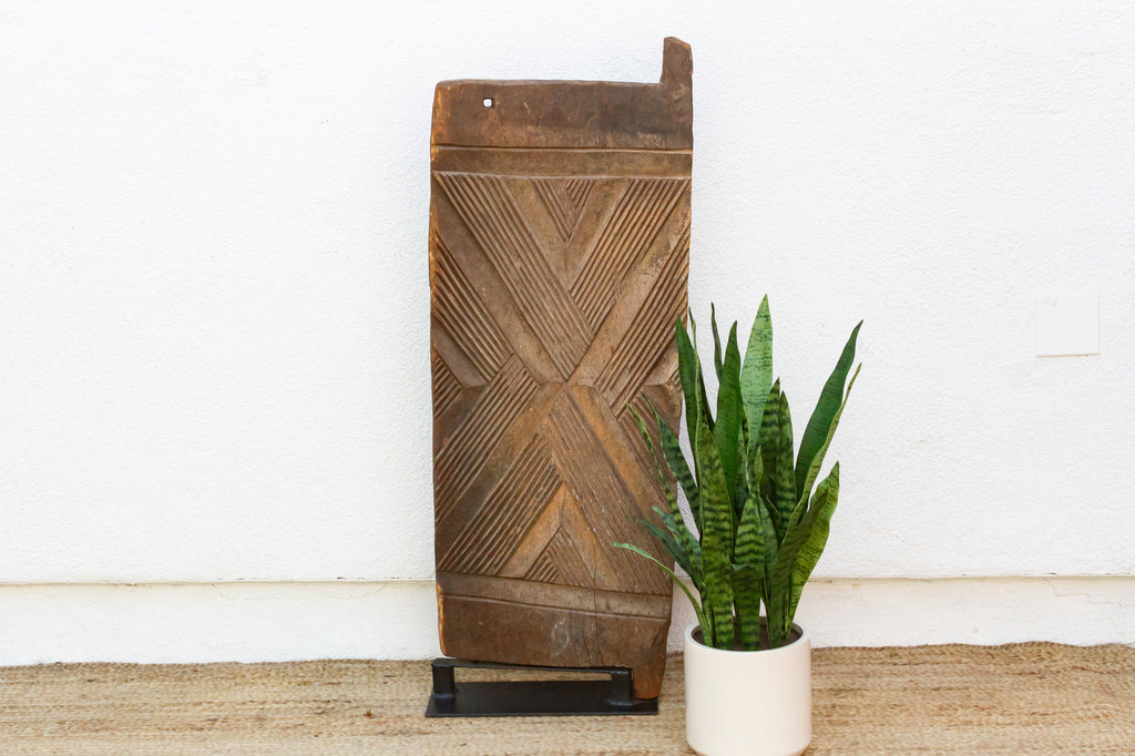 Tribal Bold Chevron Mali Antique Door (Trade)