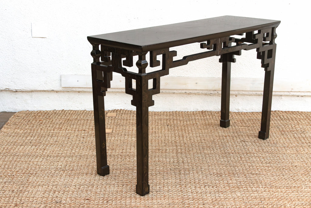Vintage Black Lacquer Altar Table w/Gold Details (Trade)