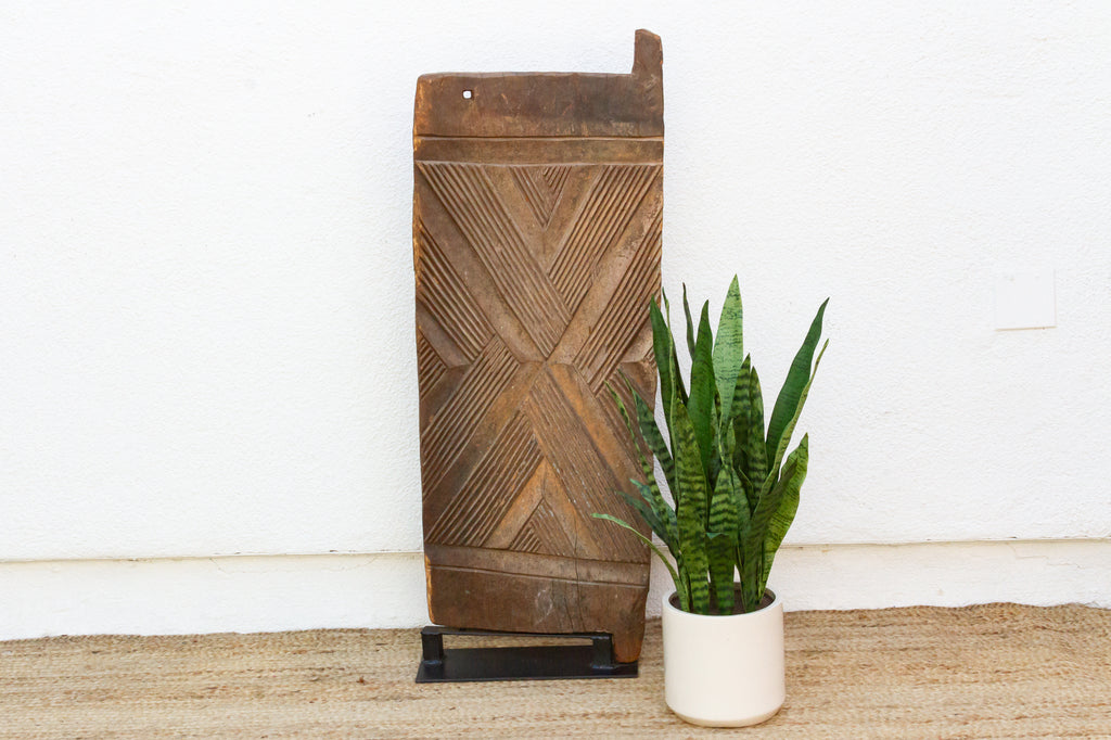 Tribal Bold Chevron Mali Antique Door (Trade)