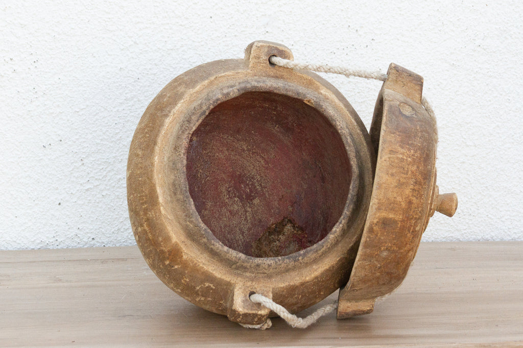 Antique Wooden Nomad Lunch Box