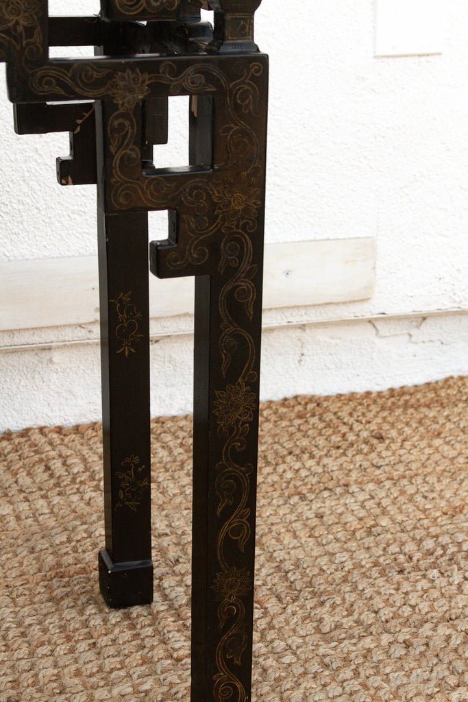 Vintage Black Lacquer Altar Table w/Gold Details (Trade)