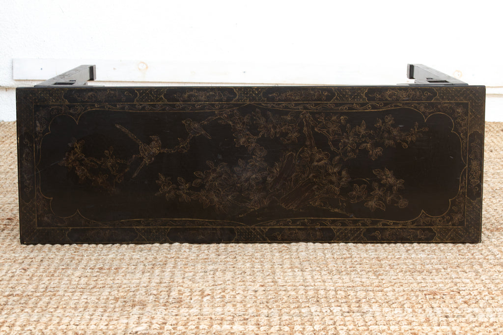 Vintage Black Lacquer Altar Table w/Gold Details (Trade)