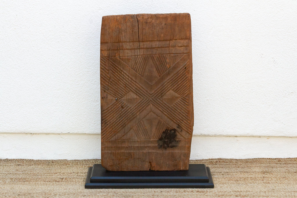 1920's Bwa Gurunsi Geometric Carved Door