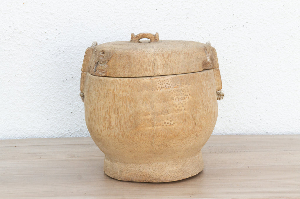 Large Antique Wooden Grain Container