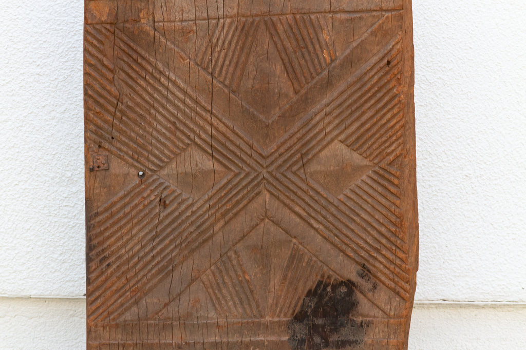1920's Bwa Gurunsi Geometric Carved Door