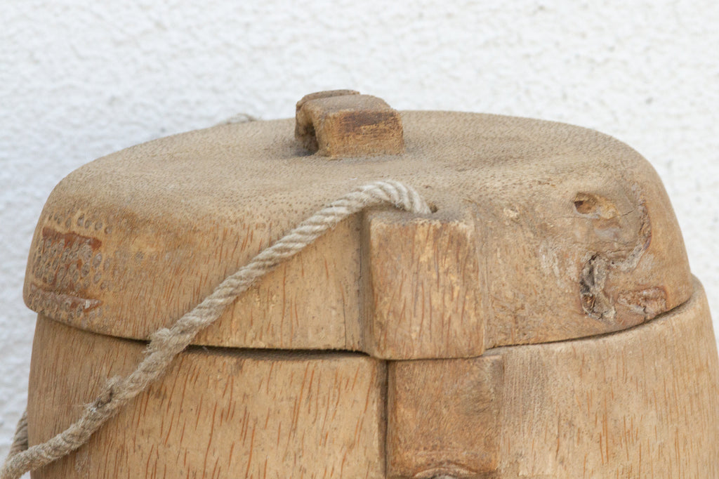 Large Antique Wooden Grain Container