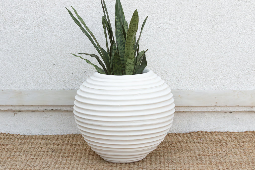 Modern White Mediterranean Beehive Planter