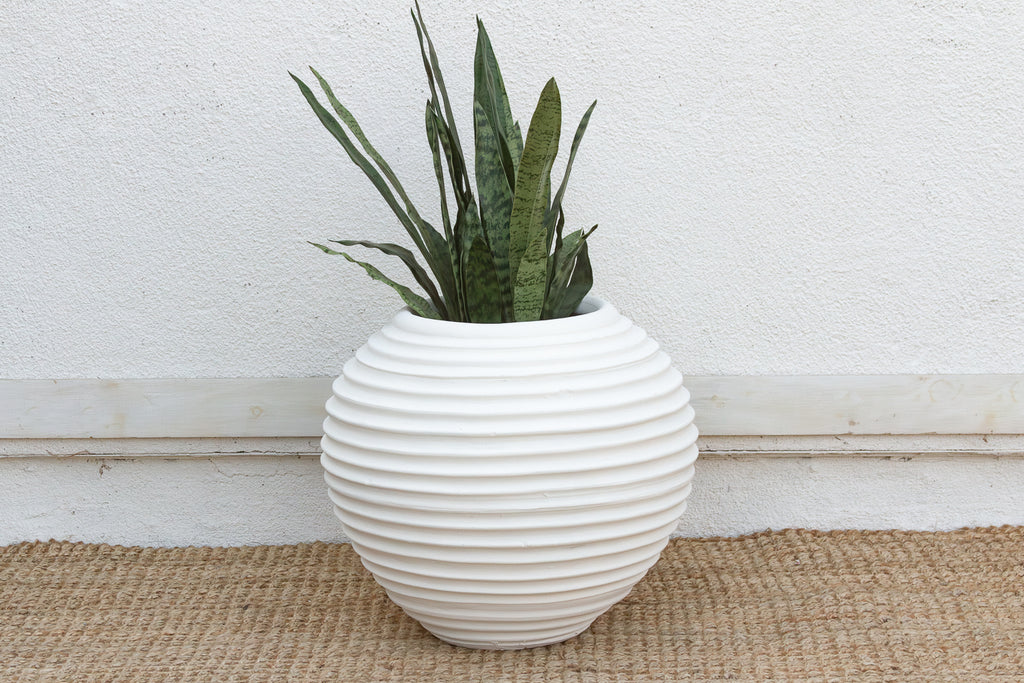 Modern White Mediterranean Beehive Planter