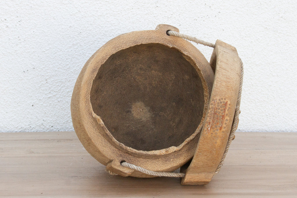 Large Antique Wooden Grain Container