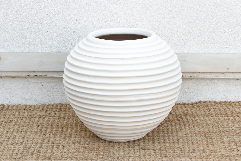 Modern White Mediterranean Beehive Planter