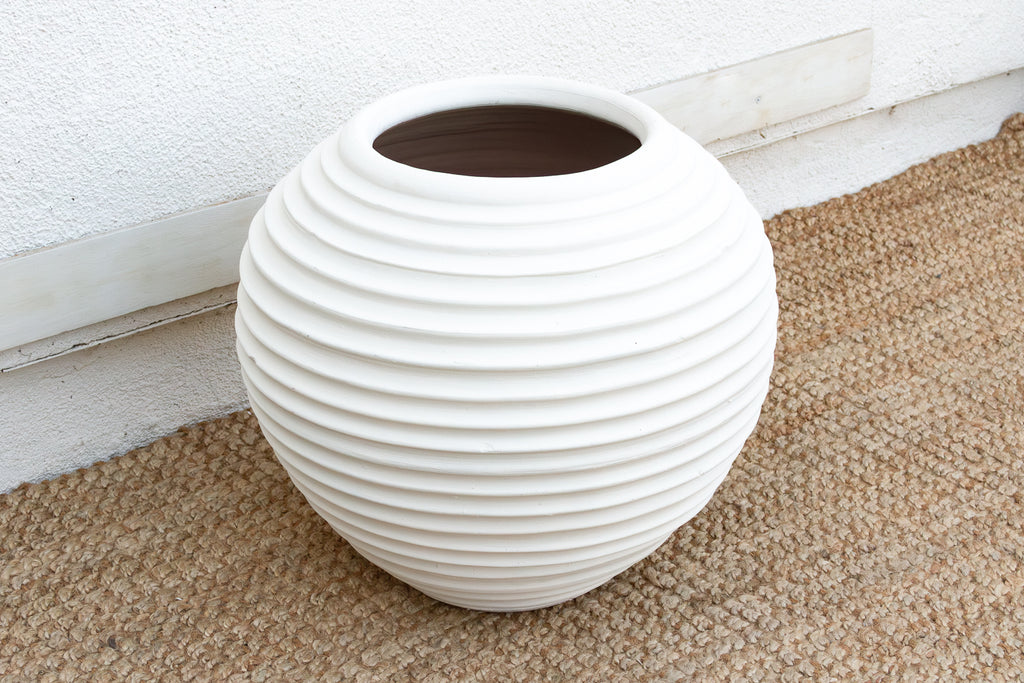 Modern White Mediterranean Beehive Planter
