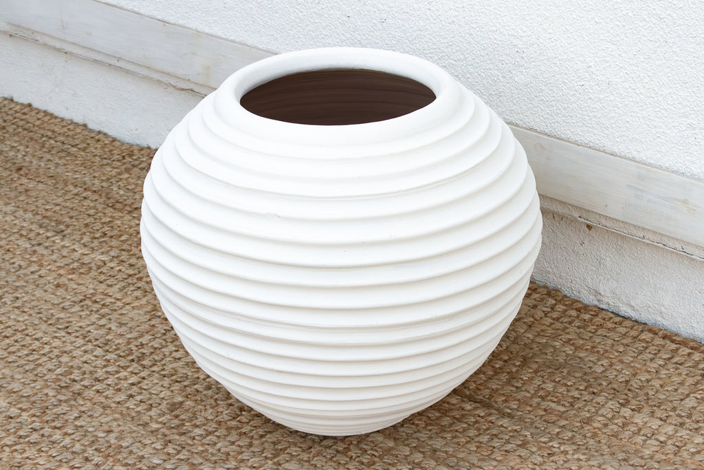 Modern White Mediterranean Beehive Planter