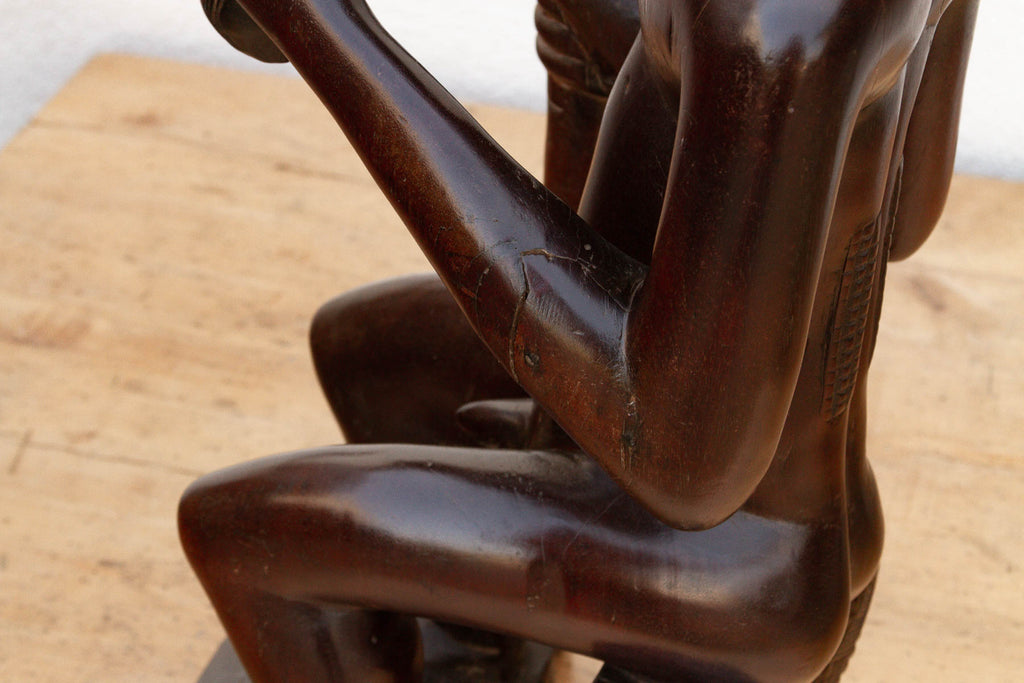 Handcarved African Chokwe Chief Figure