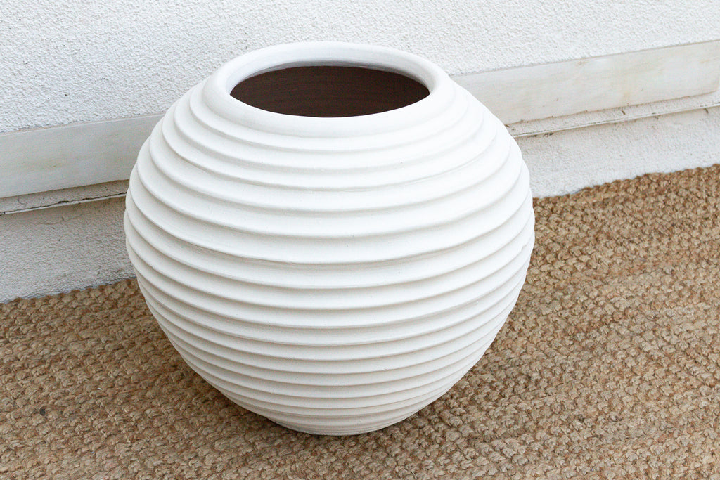 Modern White Mediterranean Beehive Planter