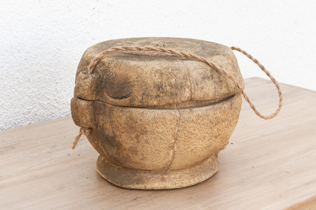 Antique Bleached Wood Grain Bowl