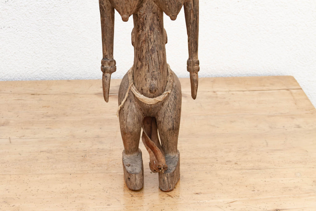 Antique Oxidized Wood African Maternity Figure