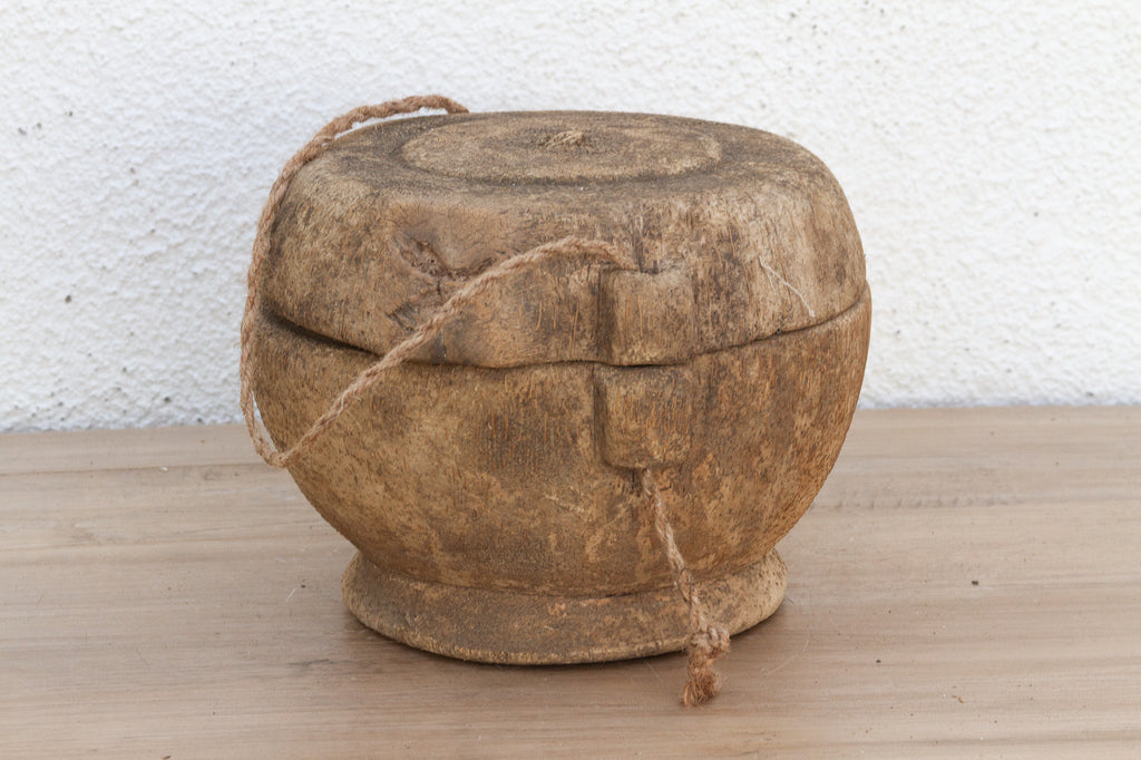 Antique Bleached Wood Grain Bowl